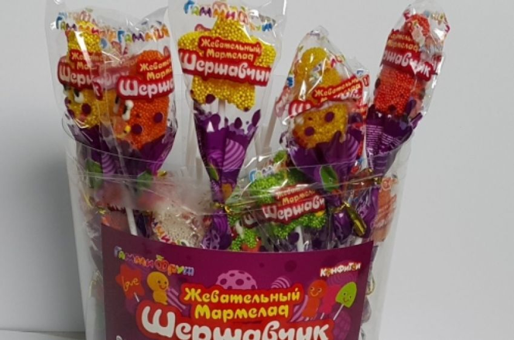 Марм. "Гамми Фрут Шершавчики" на палочке (15гр*60шт*9бл)