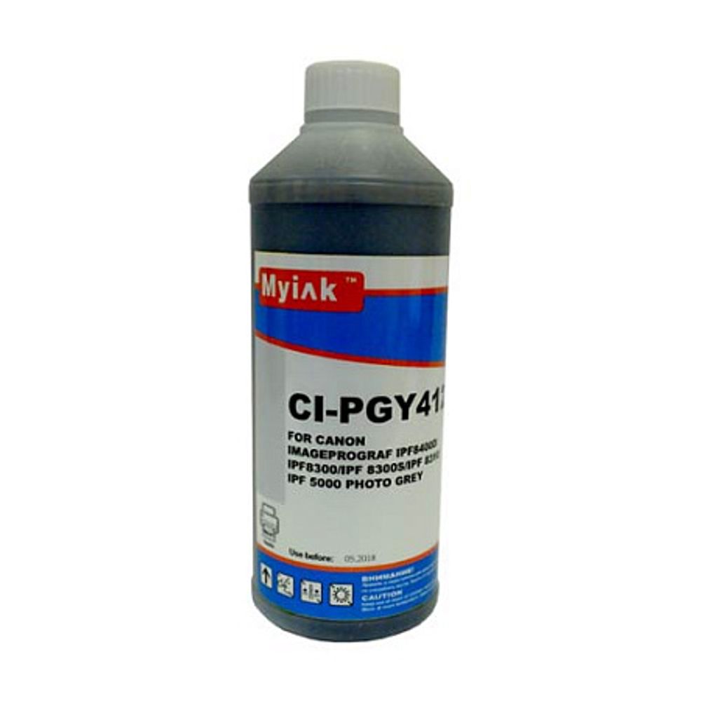 Чернила MyInk CI-PGY412 для CANON imagePROGRAF iPF5000/iPF9000/iPF8400/iPF9400 (1л, Dye) photo grey