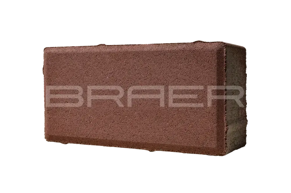 Тротуарная плитка Braer Прямоугольник, Красный, 60 мм
