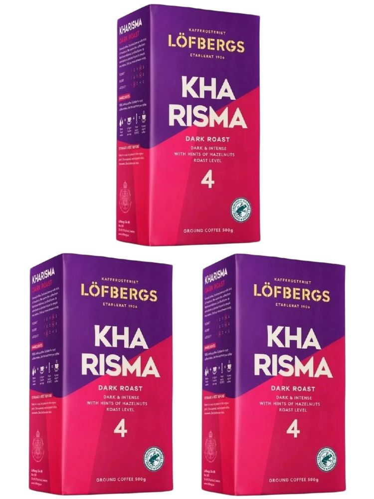 Кофе молотый Lofbergs Kharisma 500 гр 3 шт