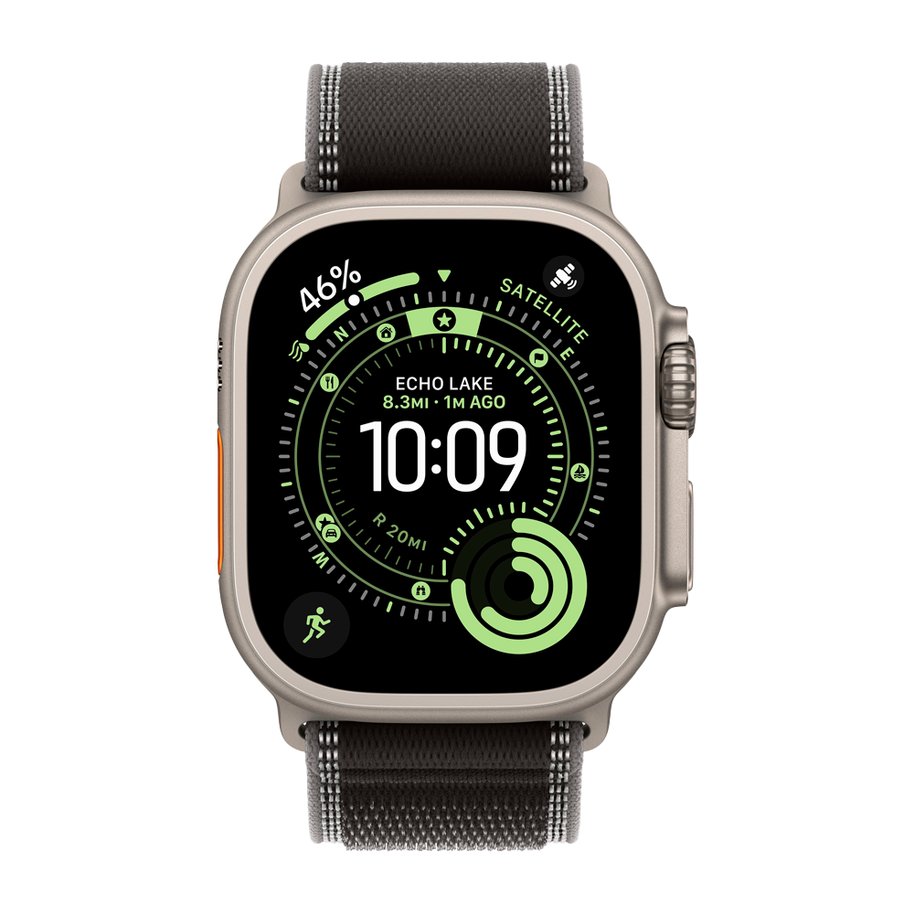 Умные часы Apple Watch Ultra 3 (2025) GPS + Cellular, 49mm, Natural Titanium Case with Black/Charcoal Trail Loop, M/L