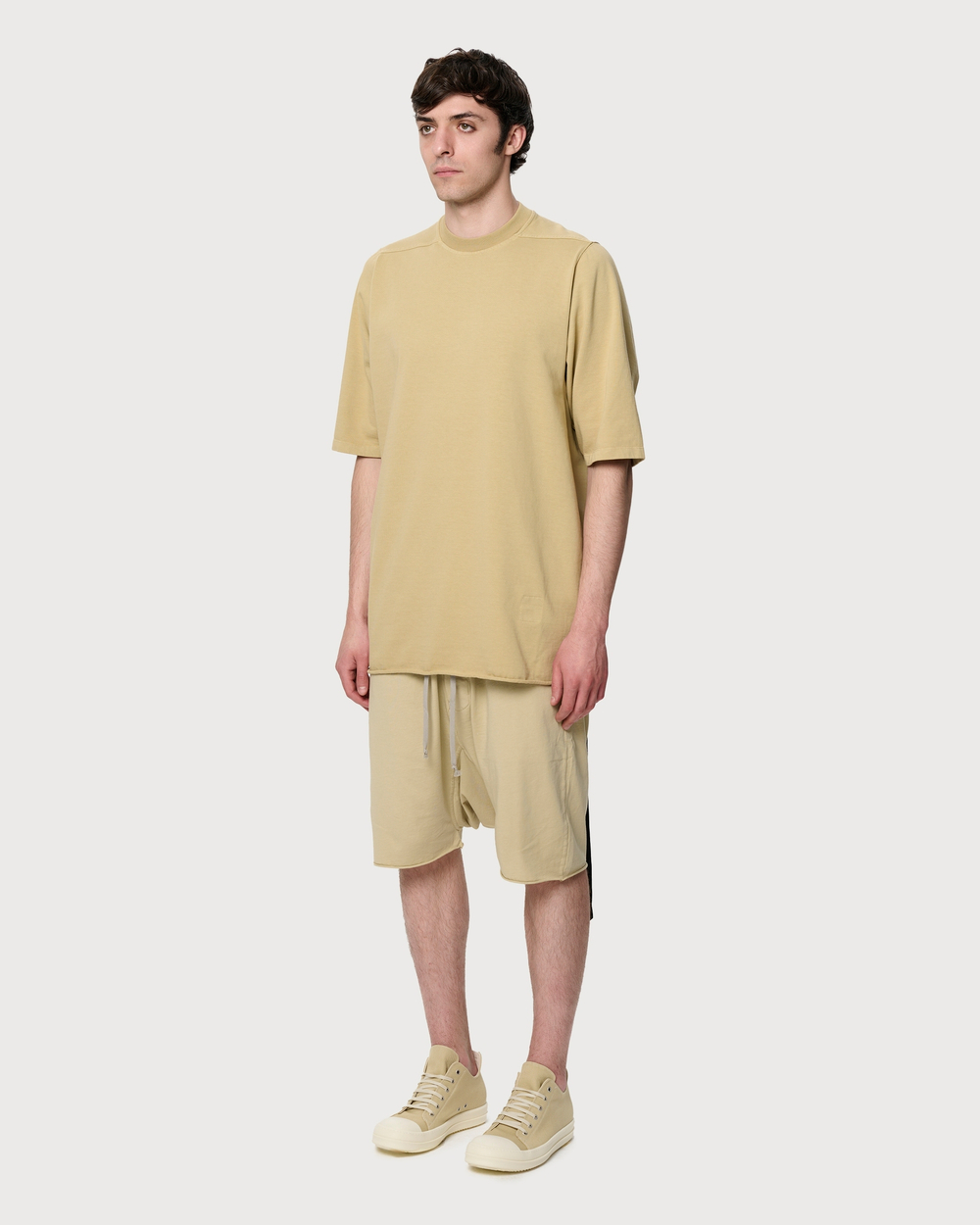 RICK OWENS DRKSHDW ФУТБОЛКА МУЖСКАЯ БЕЖЕВАЯ HOLLYWOOD JUMBO SS