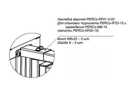 PERCo-RF01 0-03 PERCo Накладка верхняя