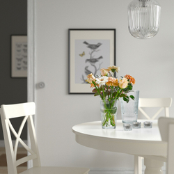 IKEA SMÄLLSPIREA (ИКЕА СМЭЛЛСПИРЕА) — Ваза, прозрачное/узорчатое стекло, 17 см, фото 5