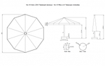 Зонт профессиональный Ø5 м Theumbrela Semsiye Evi Lux Telescopic, бежевый