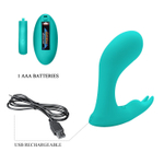 Бирюзовый стимулятор G-точки 10,1см с пультом ДУ Pretty Love Idabelle BI-300052W-1