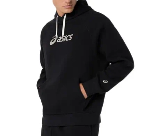 Мужская теннисная кофта Asics Logo Fleece Hoodie - performance black