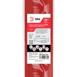 Термоусадочная трубка ЭРА NO-224-493 ТТУ нг-LS 30/15 красная в отрезках по 1 м 10 шт | Электротовары