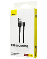 Usb Кабель-зарядка Lightning Baseus Cafule 1м (CALKLF-BG1) чёрно-серебристый