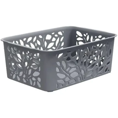 Корзина для хранения универсальная LEAVES, серый, 25,8*18,6*10см, 4л✦