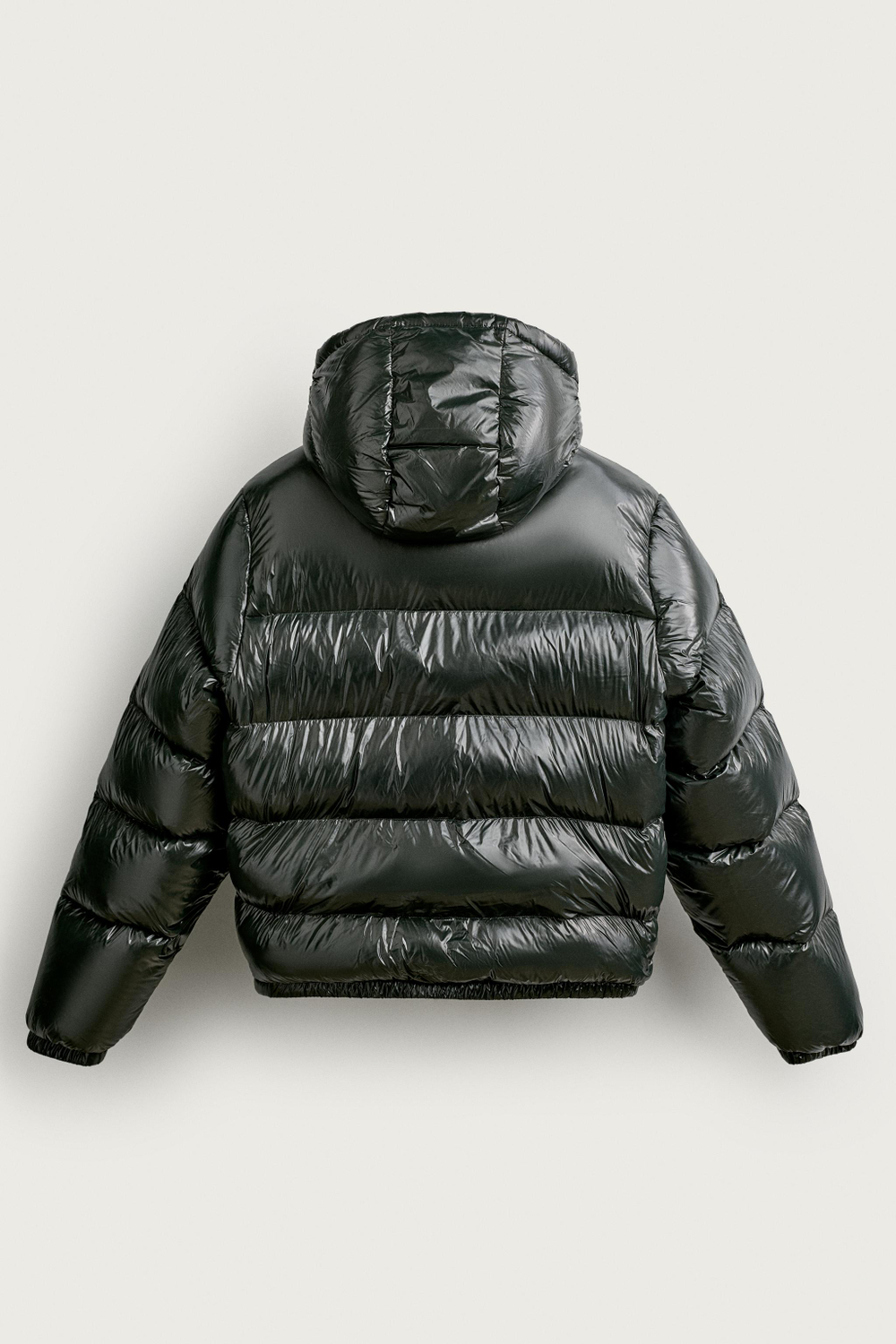 ZARA ПУХОВИК 80/20 WATER REPELLENT, ТЕМНЫЙ ХАКИ