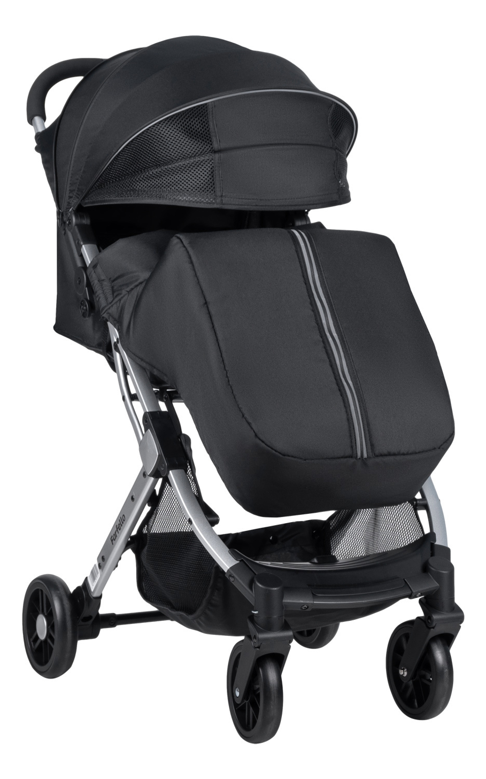 Коляска детская прогулочная Farfello Comfy Go (Dark grey/colorful (черная) CG-18)
