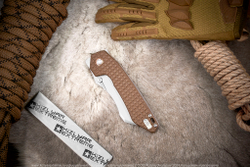 Нож Vosteed Gator сталь 14C28N Stonewash рукоять Brown Micarta