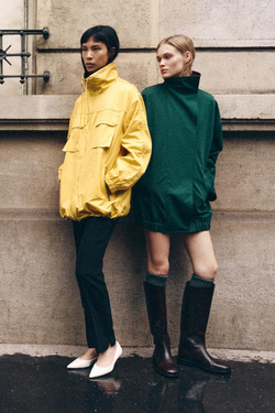 ZARA ТЕХНИЧЕСКАЯ КУРТКА С КАРМАНАМИ — ZW COLLECTION, ЖЕЛТЫЙ