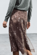 ЮБКА МИДИ С ПАЙЕТКАМИ — ZW COLLECTION — ZARA