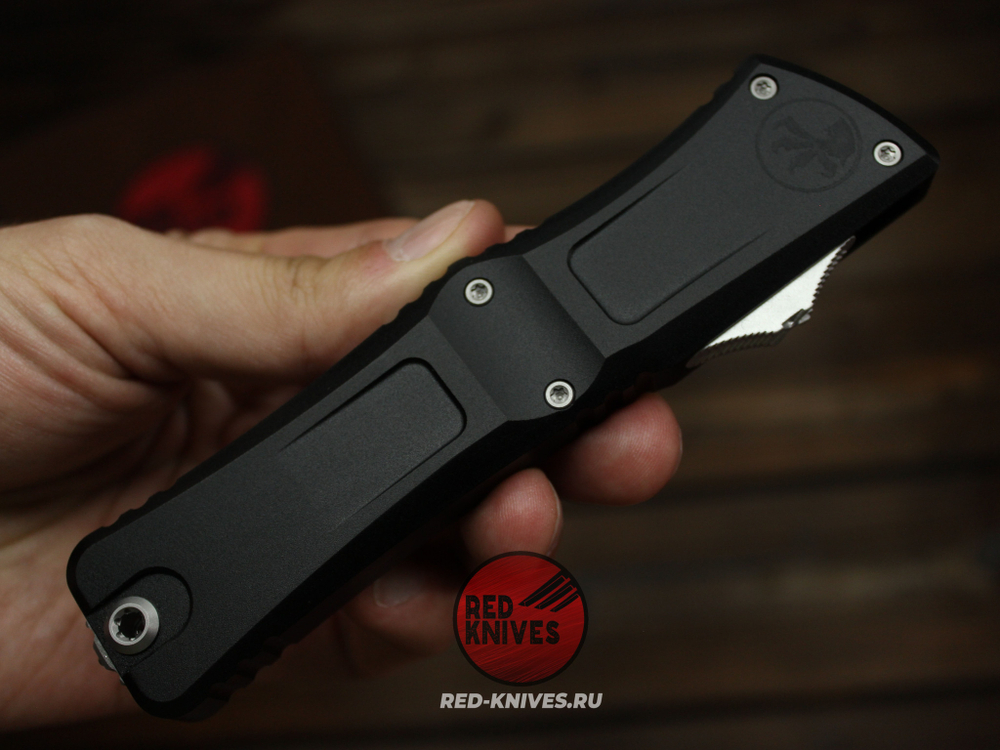 Нож Microtech Troodon 3 Н/E - рукоять темный алюминий МТ15
