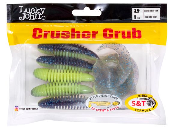 Твистеры съедобные LJ Pro Series CRUSHER GRUB 3,9in (9,9 см), цв. T53, 5 шт.