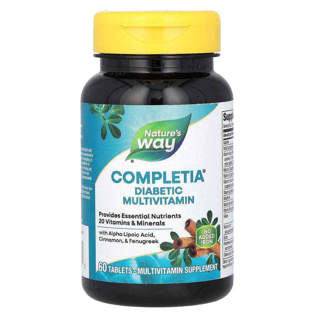 Nature's Way, Completia, диабетические мультивитамины, 60 таблеток