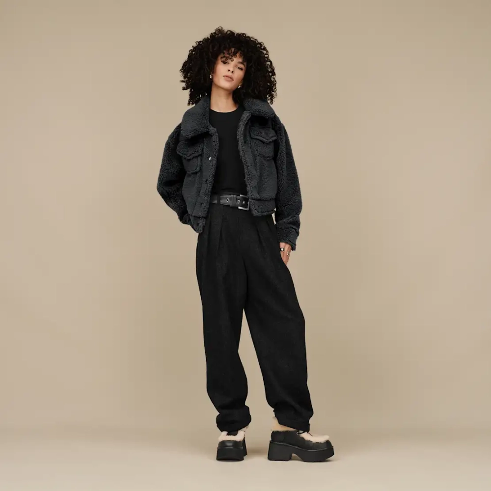 UGG Короткая куртка-тракер Frankie, темный антрацит