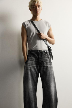 ZARA ДЖИНСЫ LOOSE BARREL FIT, УГОЛЬНЫЙ