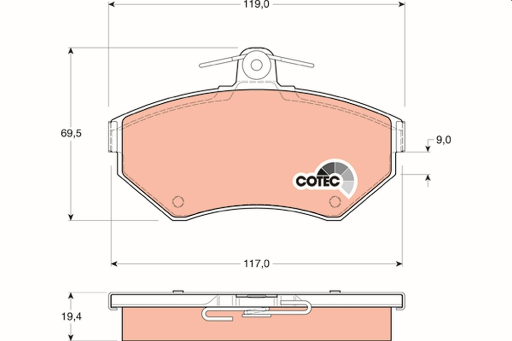 TRW - GDB1266-TRW - Brake Pad Set, disc brake