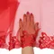 Вышивка на сетке красная (правая) 25 см
