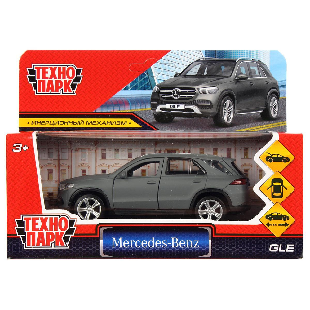 Модель ин. мет. "Mercedes-Benz GLE" 12см открыв. двери, матовый, серый GLE-12MAT-GY (Технопарк)