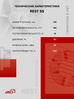 Вентилятор накладной REST D125 сетка ERA