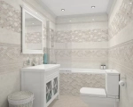 Плитка Alma Ceramica TWA11RXN004 Roxana 20x60 бежевая глянцевая рельефная / полосы