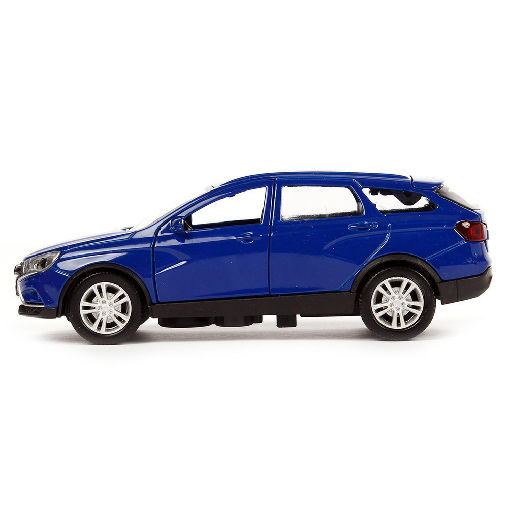 Модель ин. мет. "LADA Vesta SW Cross" 12см, двери, багаж, синий, коробка VESTA-CROSS-BU (Технопарк)