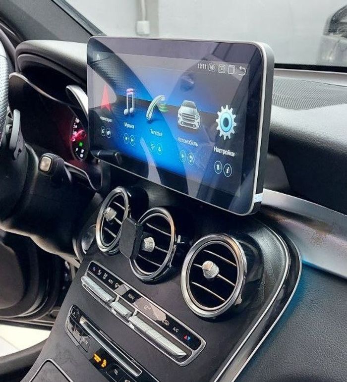 Магнитола для Mercedes-Benz C-класс (W205), GLC (X253) 2014-2018 NTG 5.0/5.1 - RDL-7715 монитор 12.3" на Android 13, Быстрая, CarPlay, 4G SIM-слот