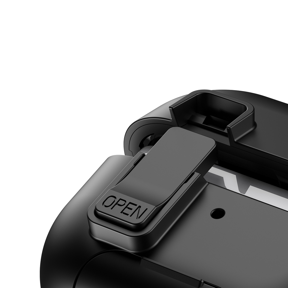 Усиленный чехол черного цвета для наушников Samsung Buds3, 3 Pro и 3 FE, серия SECQ Series (с подставкой и карабином) от Dux Ducis