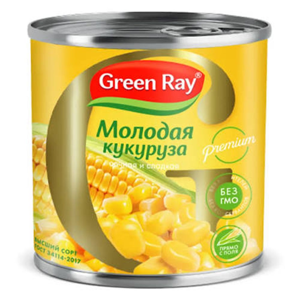 Кукуруза молочная чистое питание  Грин Рэй с ключом  стб 425мл