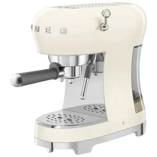 Кофемашина-эспрессо SMEG ECF02CREU, кремовый, ретро / 1350 Вт / 15 бар