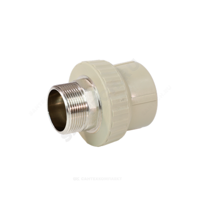 Муфта PP-R комбинированная серая Дн 50х1 1/2" НР под ключ VALFEX 10135050Г