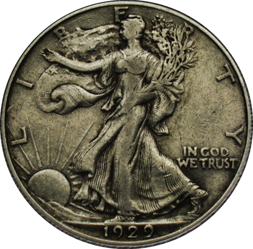 50 центов 1929 двор D Шагающая свобода