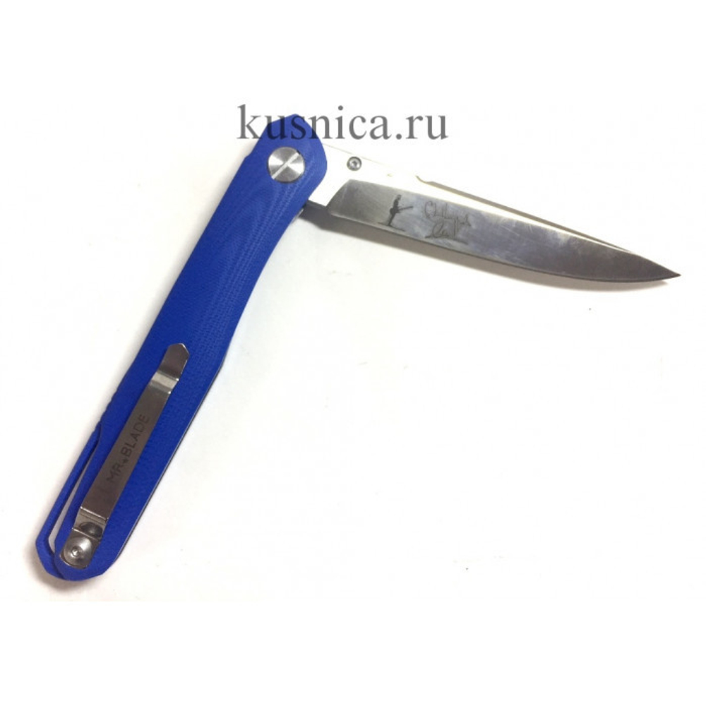 Нож Astris, D2, G10 blue, limited edition Mr.Blade (Ленинград - Сергей Шнуров)