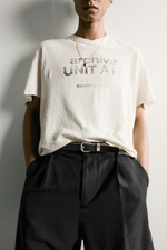 ФУТБОЛКА ИЗ ХЛОПКА И ЛЬНА С НАДПИСЬЮ — ZARA