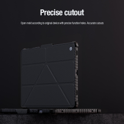 Чехол книжка от Nillkin для планшета Samsung Galaxy Tab S9 и Tab S10 FE, серия Bumper Pro Case-Multi Angle Folding Style, с защитной шторкой для камеры