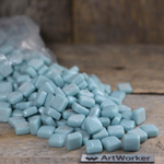 Стеклянная мозаика FLORY12 AW036 бирюзового цвета 12х12 мм ArtWorker