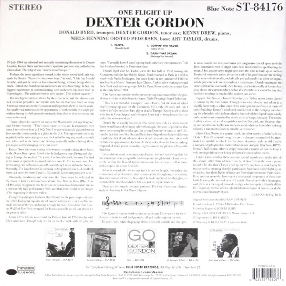 Dexter Gordon / One Flight Up (LP)