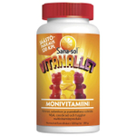Мультивитамины Sana-Sol Vitanallet Monivitamiini со вкусом малины, апельсина, черники в форме мишек, 120 шт., 240 г (из Финляндии)
