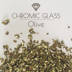 Стеклянная крошка Chromic Glass, Olive, 100гр