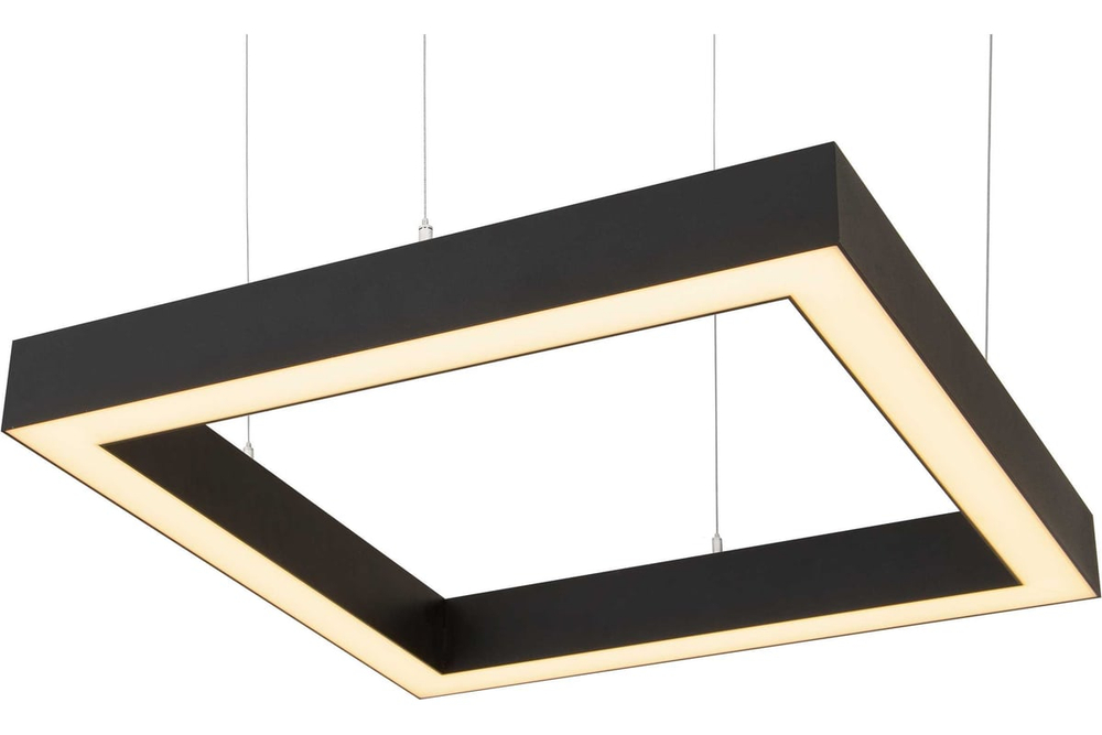 Светильник LED квадратный Quadro 288W 2050х70х50мм 4000К черный подвесной IP40