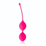 Розовые вагинальные шарики Cosmo с хвостиком (Цвет: розовый)