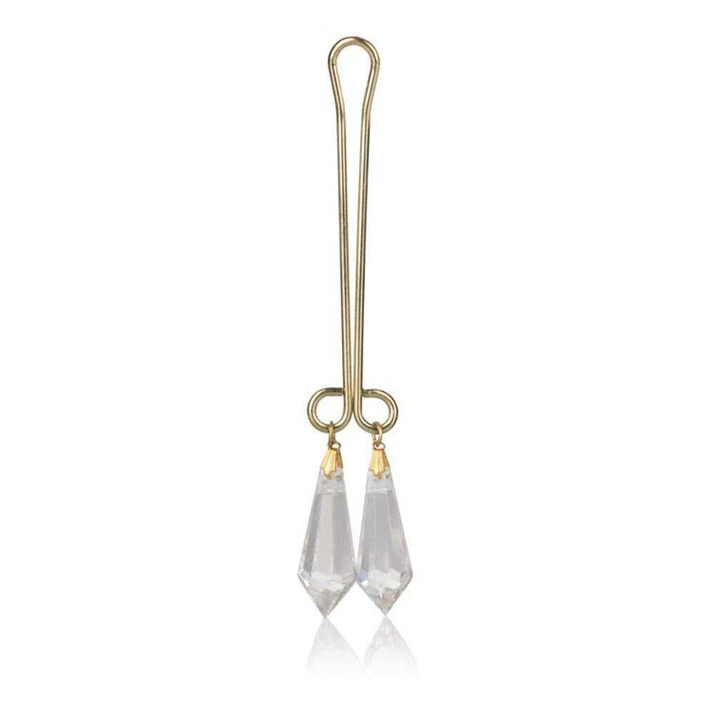 Зажим для половых губ с прозрачными кристаллами Cleopatra Collection Clitoral Jewelry Crystals (Цвет: прозрачный)