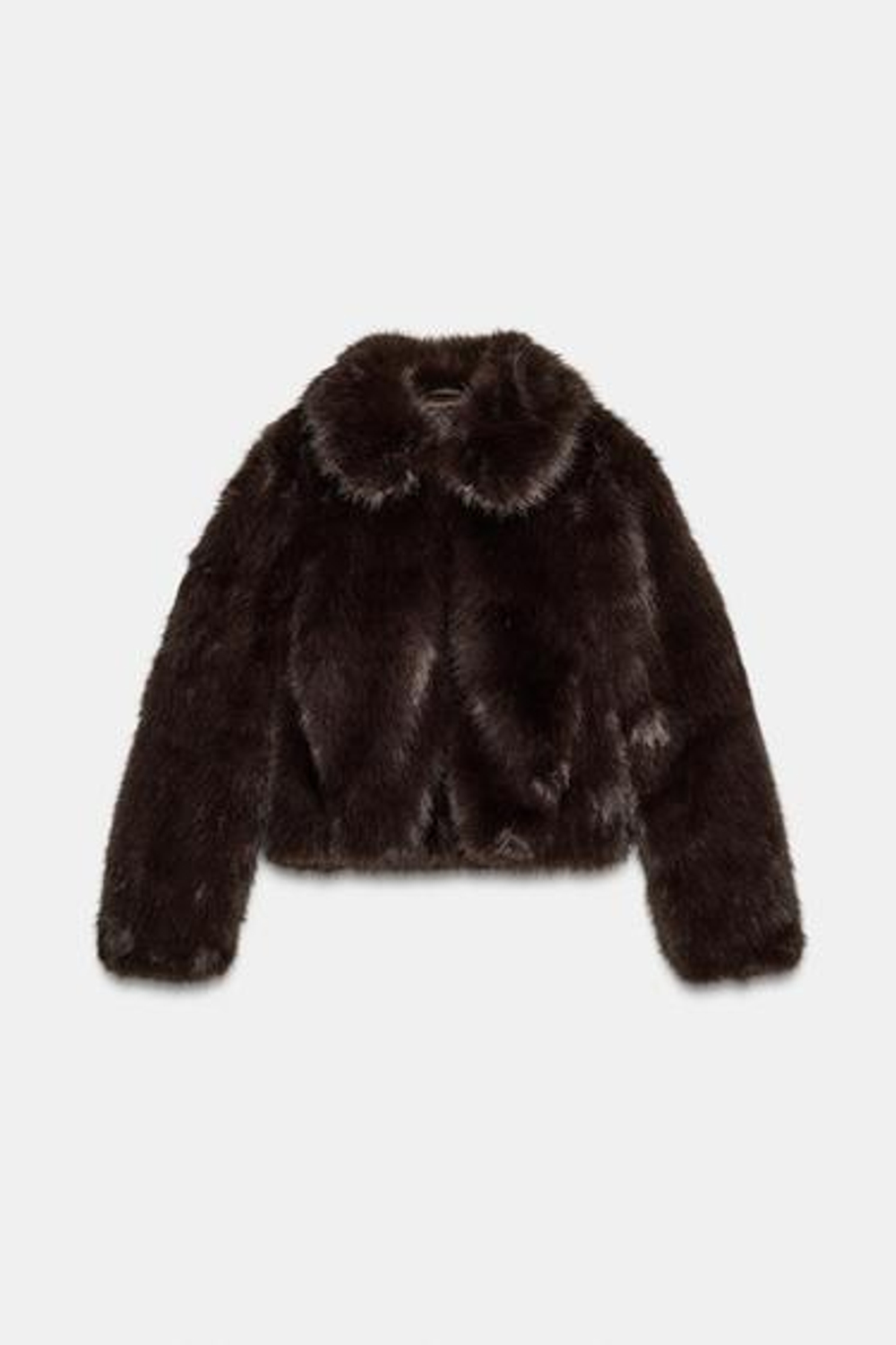 Короткое искусственное меховое пальто - ZARA