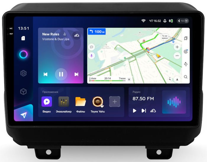 Магнитола для Jeep Wrangler 4 JL 2018+ - Teyes CC3-2K QLed Android 10, Быстрая, SIM-слот, CarPlay