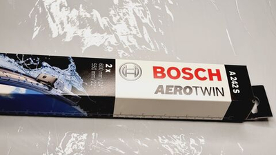 Щетка Стеклоочистителя 600/550 мм Бескаркасная Комплект 2 Шт Aerotwin Bosch A242S