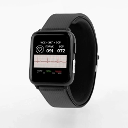 HEALTHBAND Pro №5M умные часы здоровья с тонометром и ЭКГ, чёрный